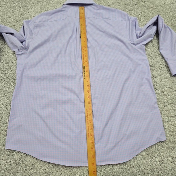 Vineyard Vines Shirt Mens Large Pink‎ Blue Gingham Plaid Performance Classic Fit - Picture 11 of 13